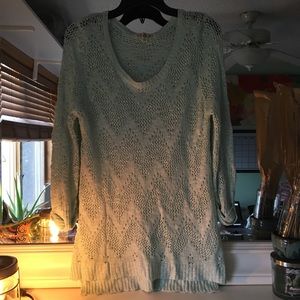 Pink rose knitted/crocheted top